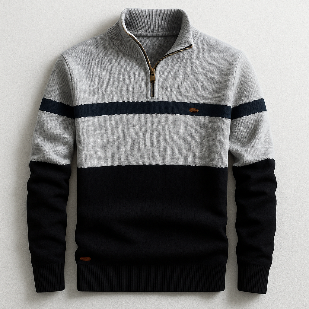 Van Elst Mode® | Tijdloze trui met kwart-rits