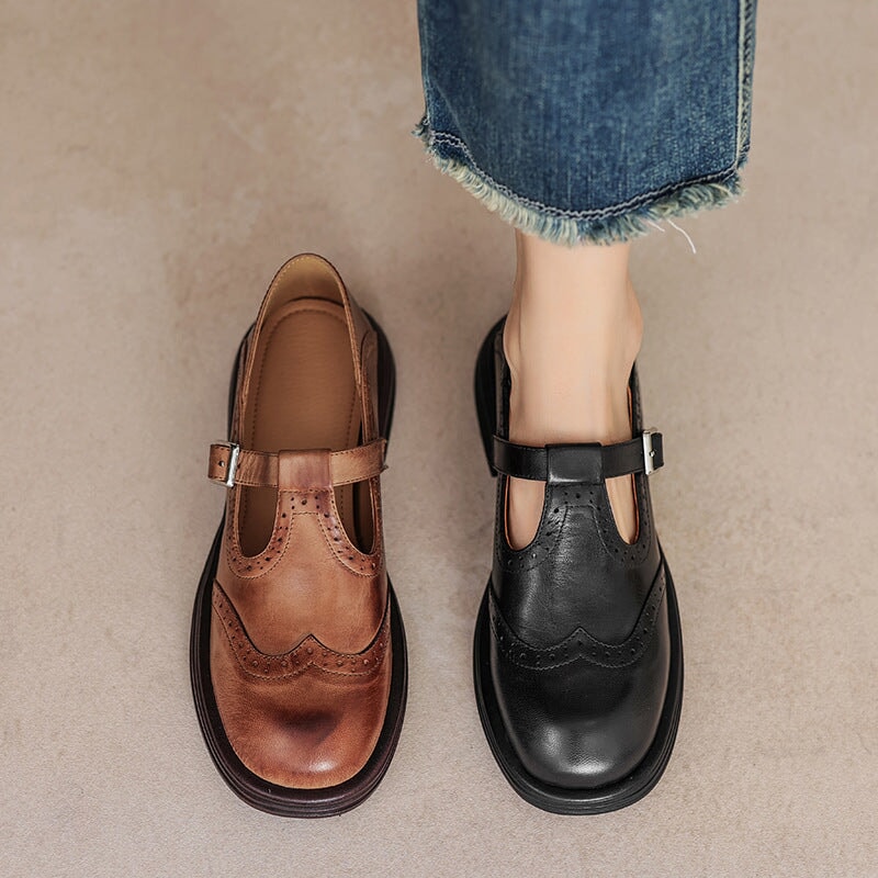 Van Elst Mode®| Elegante Everyday Leren Mary Janes