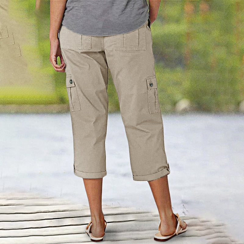 Van Elst Mode®| Capri Broek met Meerdere Zakken en Comfortabele Pasvorm voor Maximale Bewegingsvrijheid