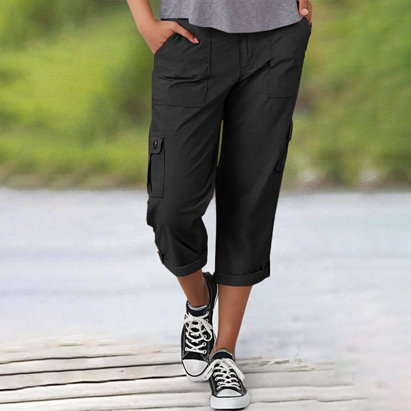 Van Elst Mode®| Capri Broek met Meerdere Zakken en Comfortabele Pasvorm voor Maximale Bewegingsvrijheid