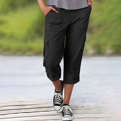 Van Elst Mode®| Capri Broek met Meerdere Zakken en Comfortabele Pasvorm voor Maximale Bewegingsvrijheid