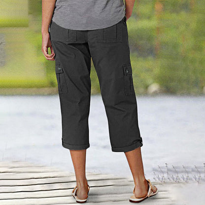 Van Elst Mode®| Capri Broek met Meerdere Zakken en Comfortabele Pasvorm voor Maximale Bewegingsvrijheid