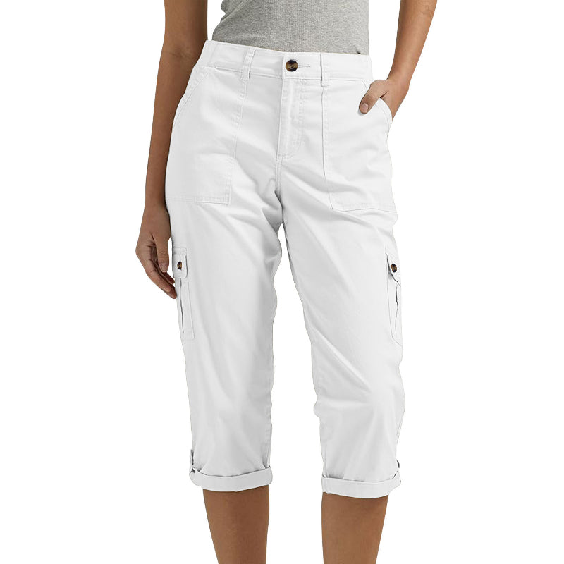 Van Elst Mode®| Capri Broek met Meerdere Zakken en Comfortabele Pasvorm voor Maximale Bewegingsvrijheid