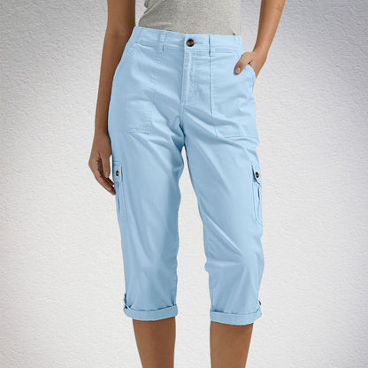 Van Elst Mode®| Capri Broek met Meerdere Zakken en Comfortabele Pasvorm voor Maximale Bewegingsvrijheid